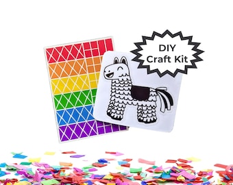 DIY Piñata Suncatcher Kit - Cinco de Mayo Art Kit - Fiesta Party Activity - Mess-Free Kids Craft - Fun Art Project