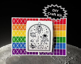 Galaxy DIY Suncatcher Kit – Outer Space Craft for Kids – Fun STEM Project, Solar System Decor, Space-Themed Party Favor & Science Gift