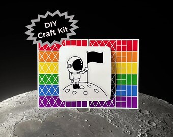 Man on the Moon Window Art – DIY Outer Space Craft for Kids & Adults – Astronaut Art, Space Party Favor and Galaxy-Themed Activity