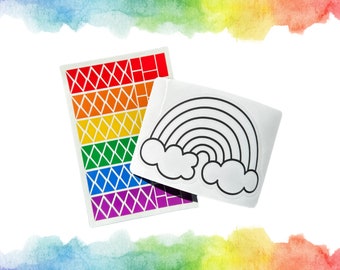 Rainbow Suncatcher DIY Craft Kit for Kids, St Paddy's Day Rainbow Art Project, Saint Patricks Day Gift for Toddlers and Kids