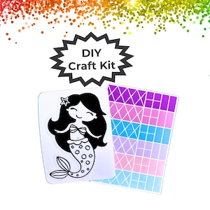 Mermaid Craft & Party Activity for Kids - Ocean Art Project - DIY Mermaid Suncatcher - Under the Sea Decor - DIY Craft for Mermaid Lovers