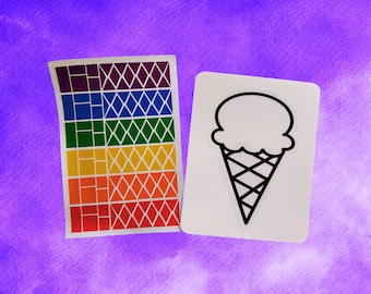 Ice Cream Cone Suncatcher Kit - Craft Kits for Kids - Arts and Crafts - Party Activities - Stained Glass Ice Cream Cone - Party Favors