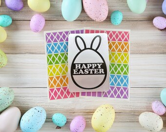 Easter Egg Toddler Easter Basket Stuffer Window Cling, Easter Egg Hunt Faux Stained Glass Kit, Spring Activity Suncatcher Kit