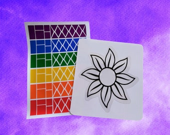 Flower Suncatcher Kit - Summer Flowers - Crafts for Adults - Crafts for Kids - DIY Art Kit - Unique Party Favors - Classroom Activity