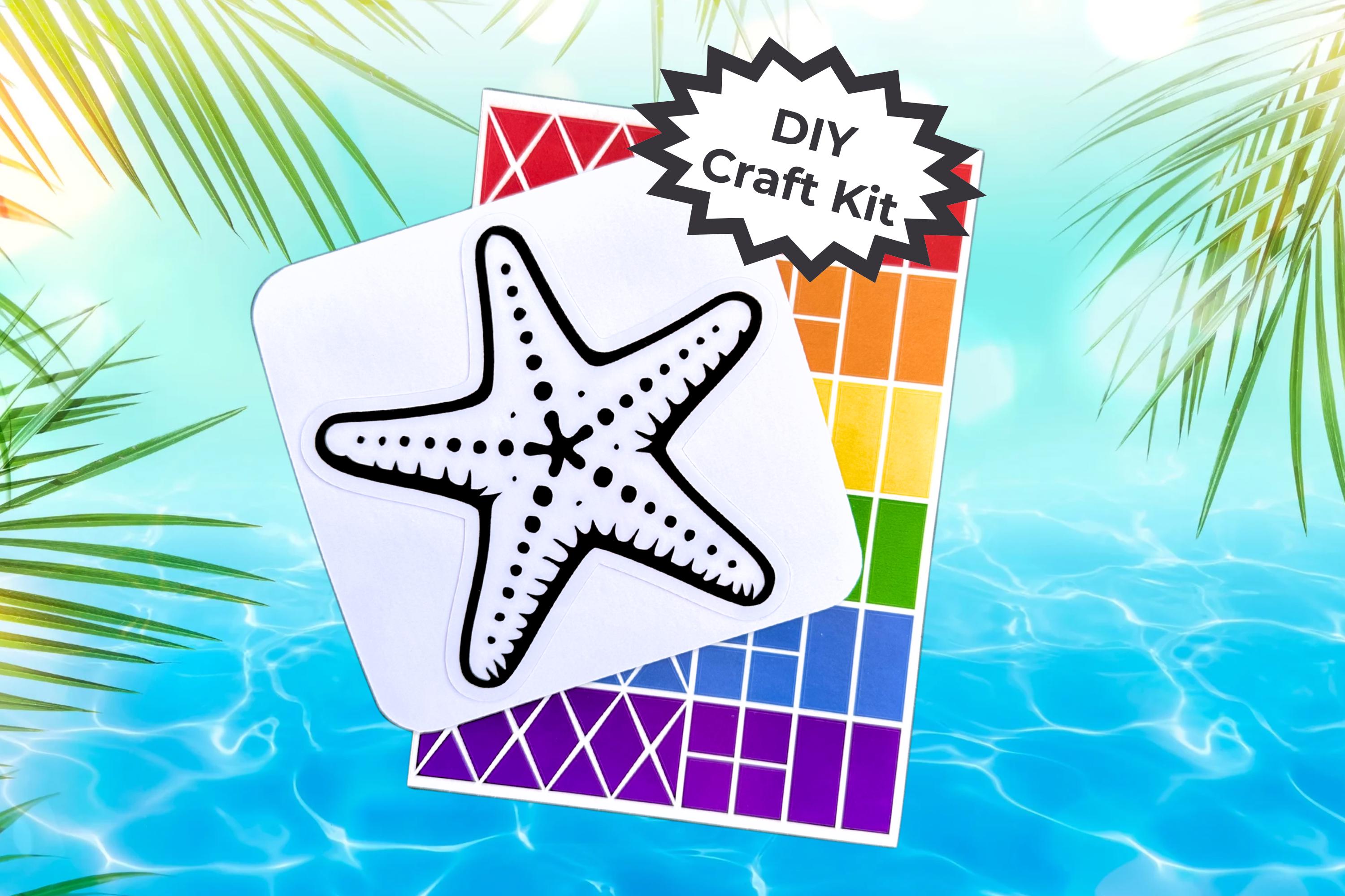 44 Easy Starfish Crafts for Kids 15 DIY Starfish Suncatcher Kit - Beach Craft for Kids & Adults - Ocean…
