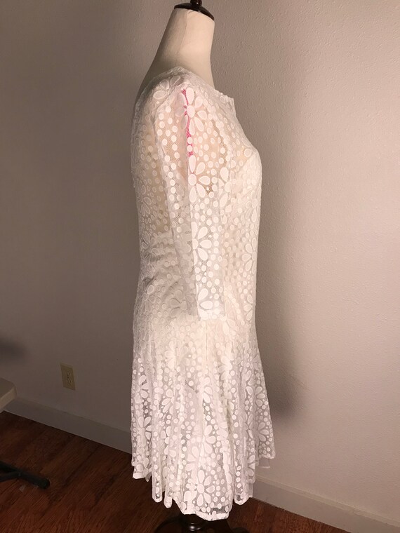 Betsey Johnson vtg white lace dress - image 5