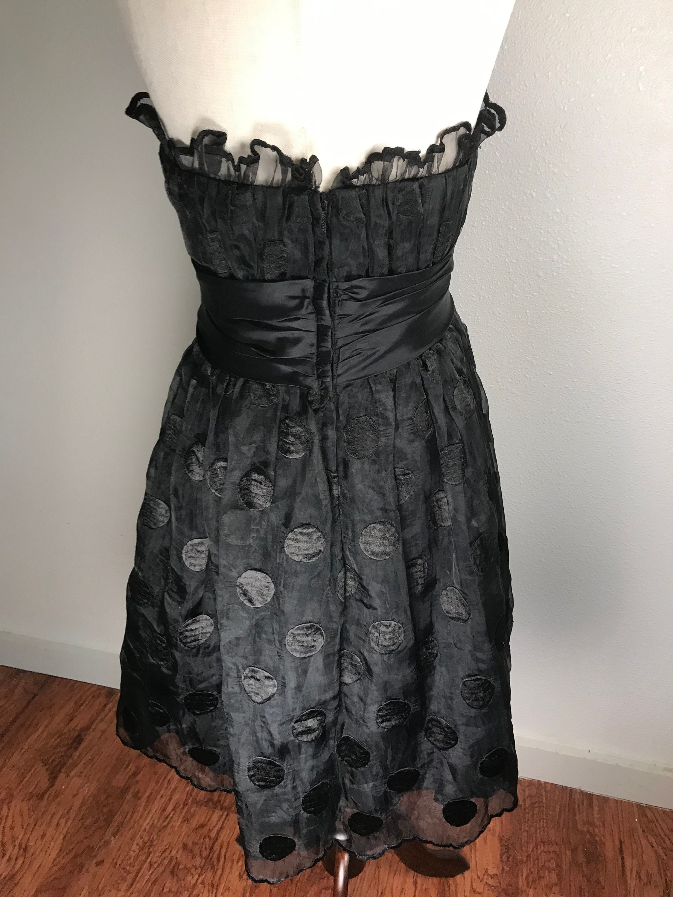 betsey johnson black lace dress Black Appliques Tulle Short Sleeve A Line Ankle Length Party Dress