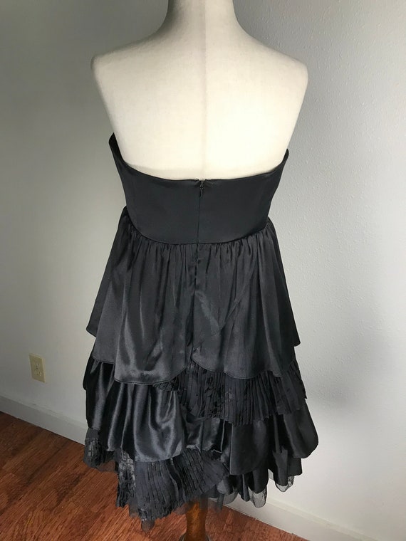 Betsey Johnson vtg black ruffled dress - image 6