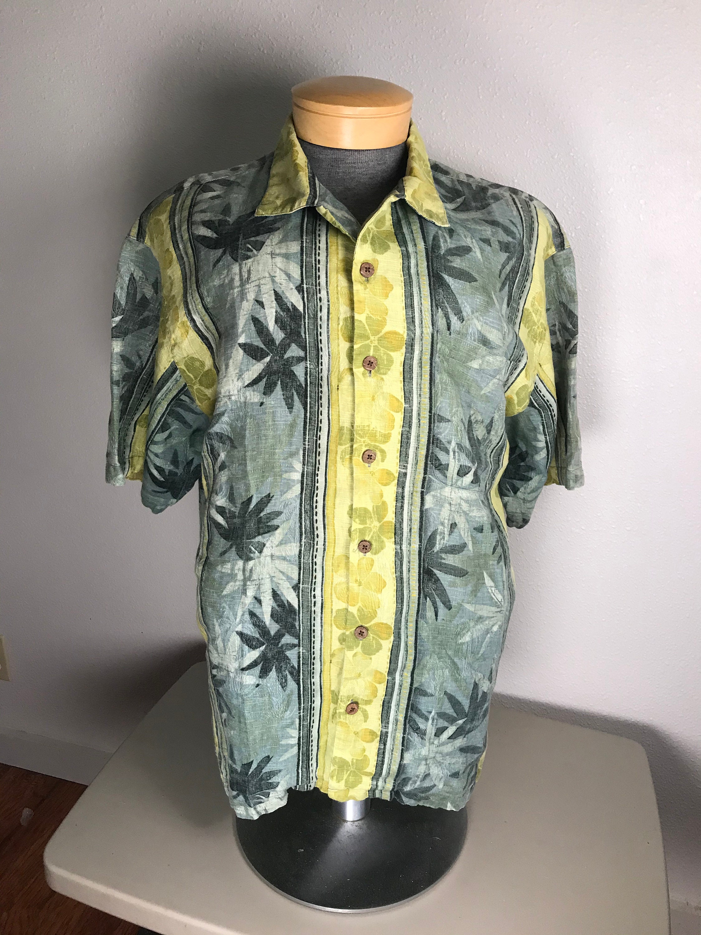 Tommy Bahama Vtg Linen Camp Shirt - Etsy UK