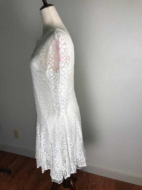 Betsey Johnson vtg white lace dress - image 7