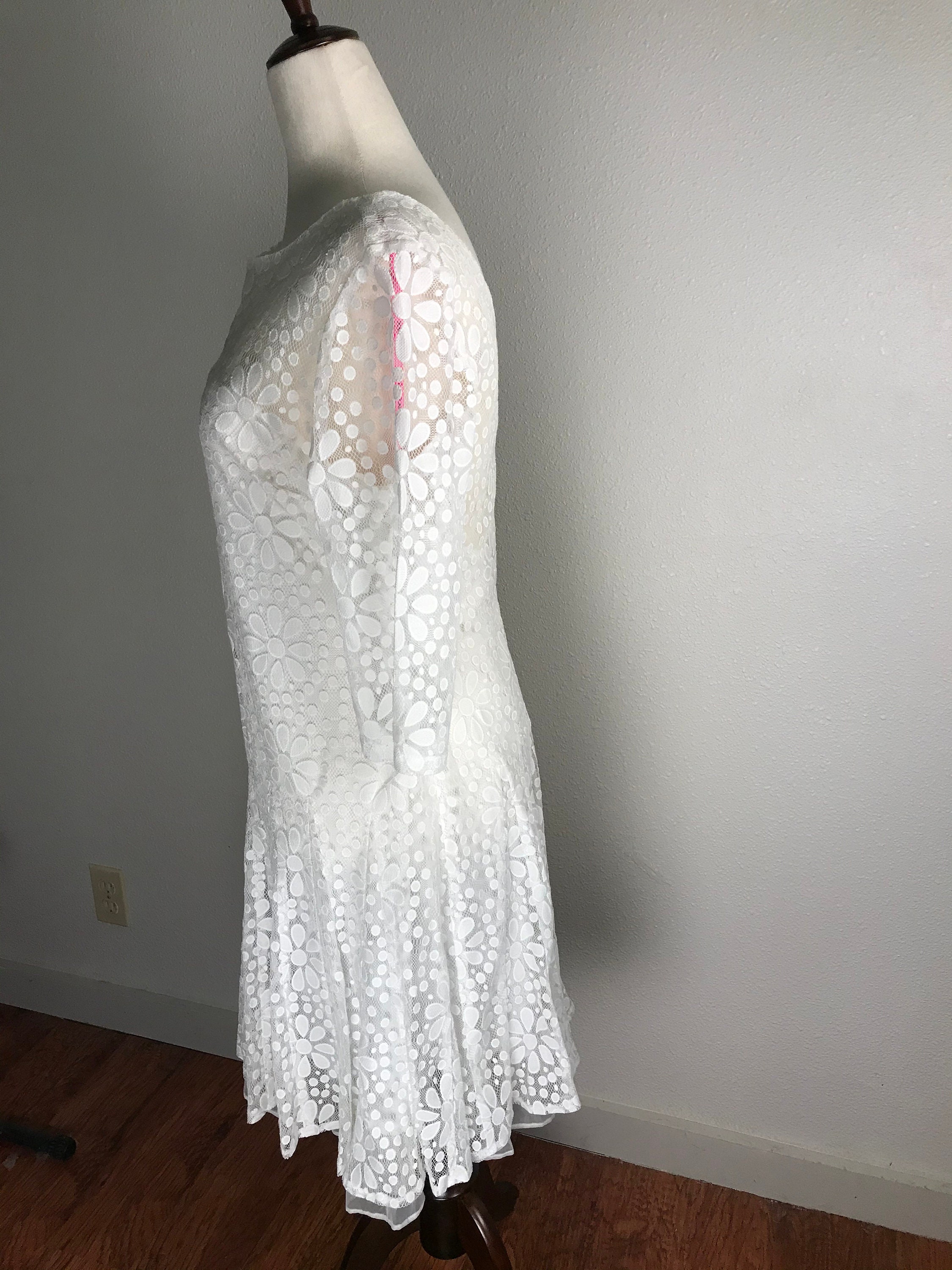 Betsey Johnson Vtg White Lace Dress - Etsy