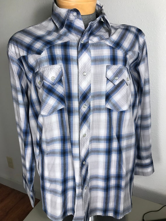 Vintage Wrangler Rockabilly plaid shirt
