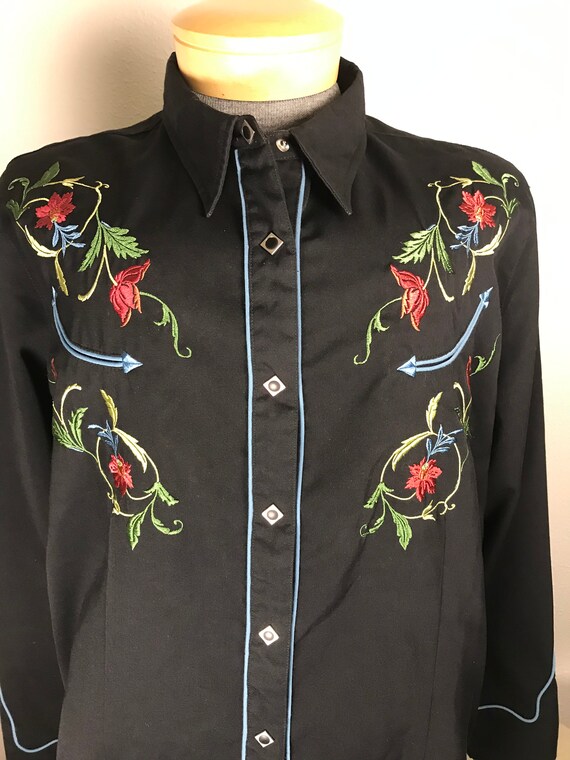 Vtg Roper Western Rockabilly shirt