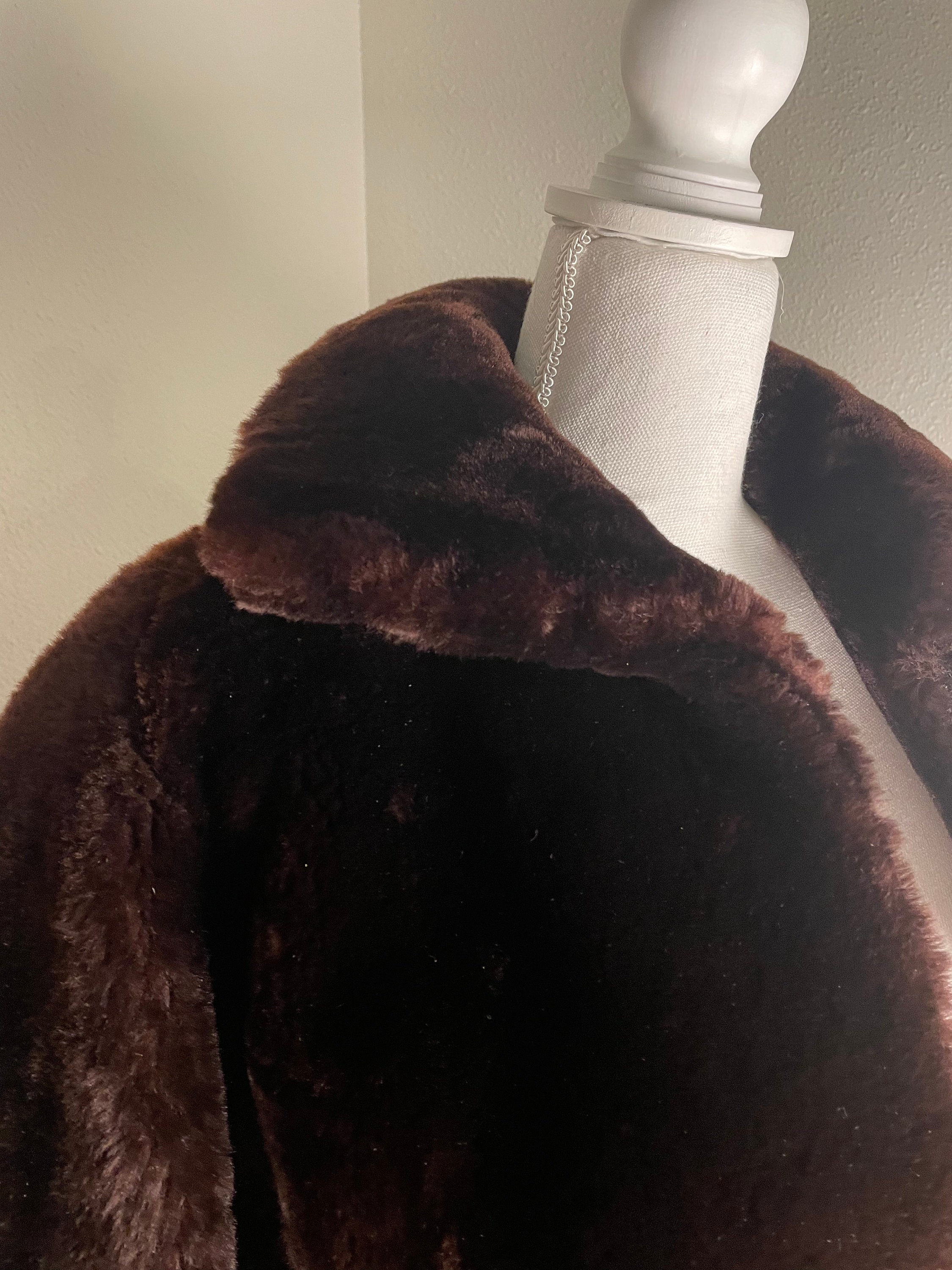 Vintage Chocolate Brown Mouton Coat - Etsy