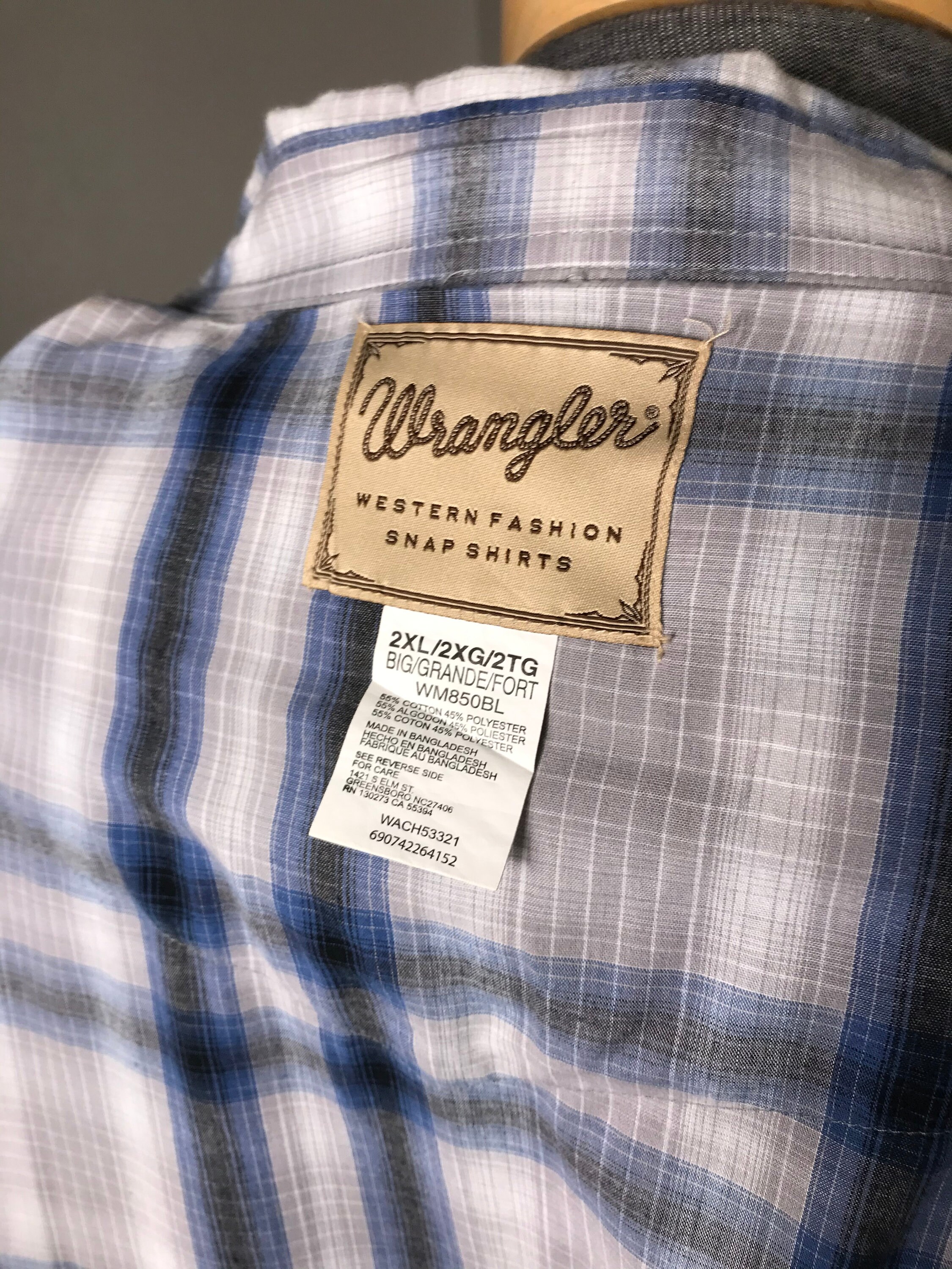Vintage Wrangler Rockabilly Plaid Shirt 