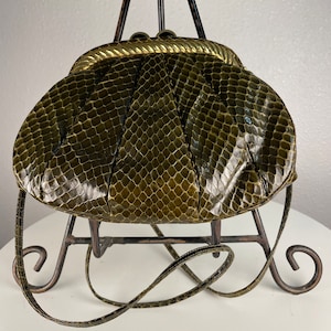 Vintage Judith Leiber snake skin clutch