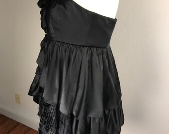 Betsey Johnson Vtg Black Ruffled Dress - Etsy