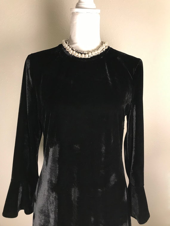Betsey Johnson Black Velvet Dress
