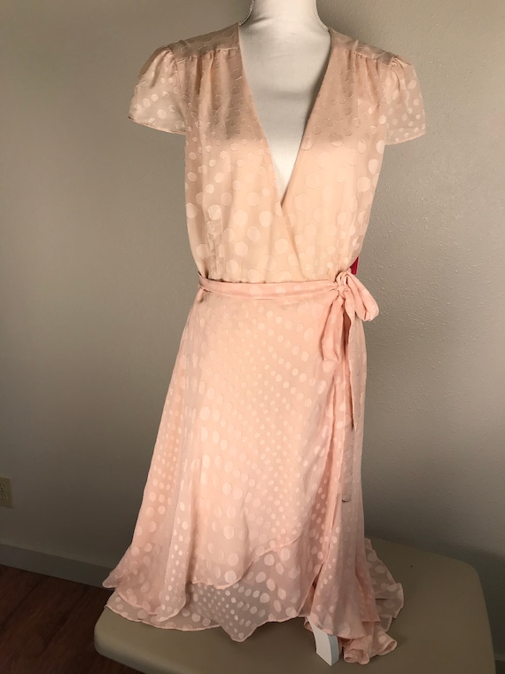 Vtg Betsey Johnson dotted wrap dress