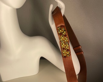 Vintage Judith Leiber Brown Snakeskin Belt - Etsy display picture 1