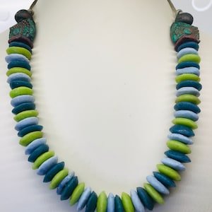 Ashanti Pulver glas Halskette