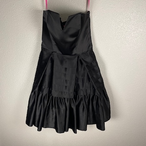 Betsey Johnson black satin dress