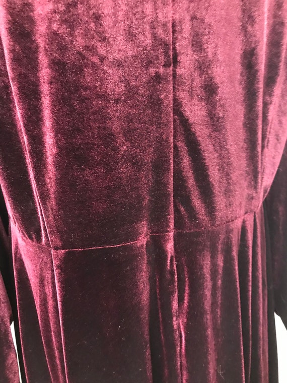 Betsey Johnson Wine Velvet dress s 14w - image 6