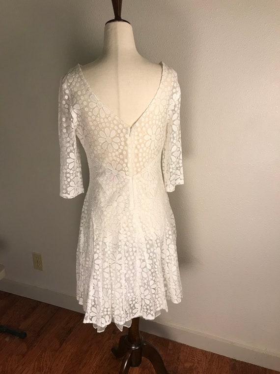 Betsey Johnson vtg white lace dress - image 6