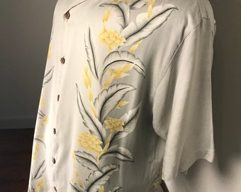 Tommy Bahama vtg camisa aloha de seda