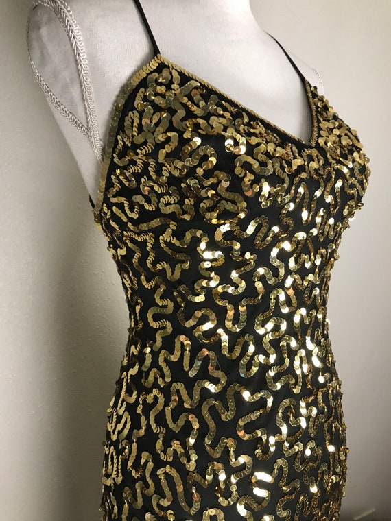 Betsey Johnson Gold Sequined dress
