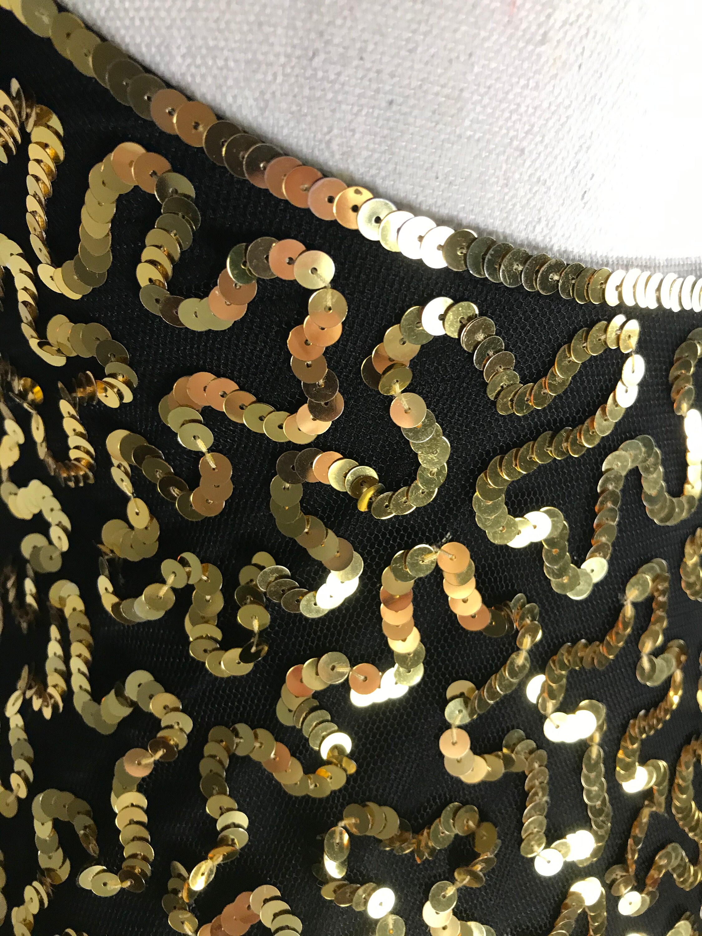Betsey Johnson Gold Sequined Dress - Etsy
