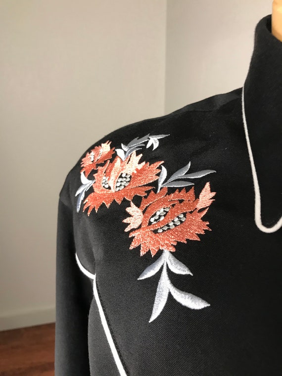 Roper vintage embroidered rockabilly shirt