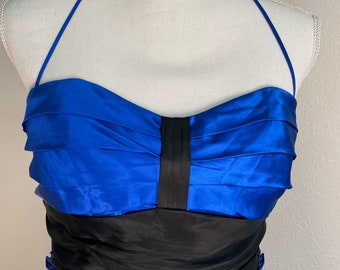 Betsey Johnson blue & black silk frock