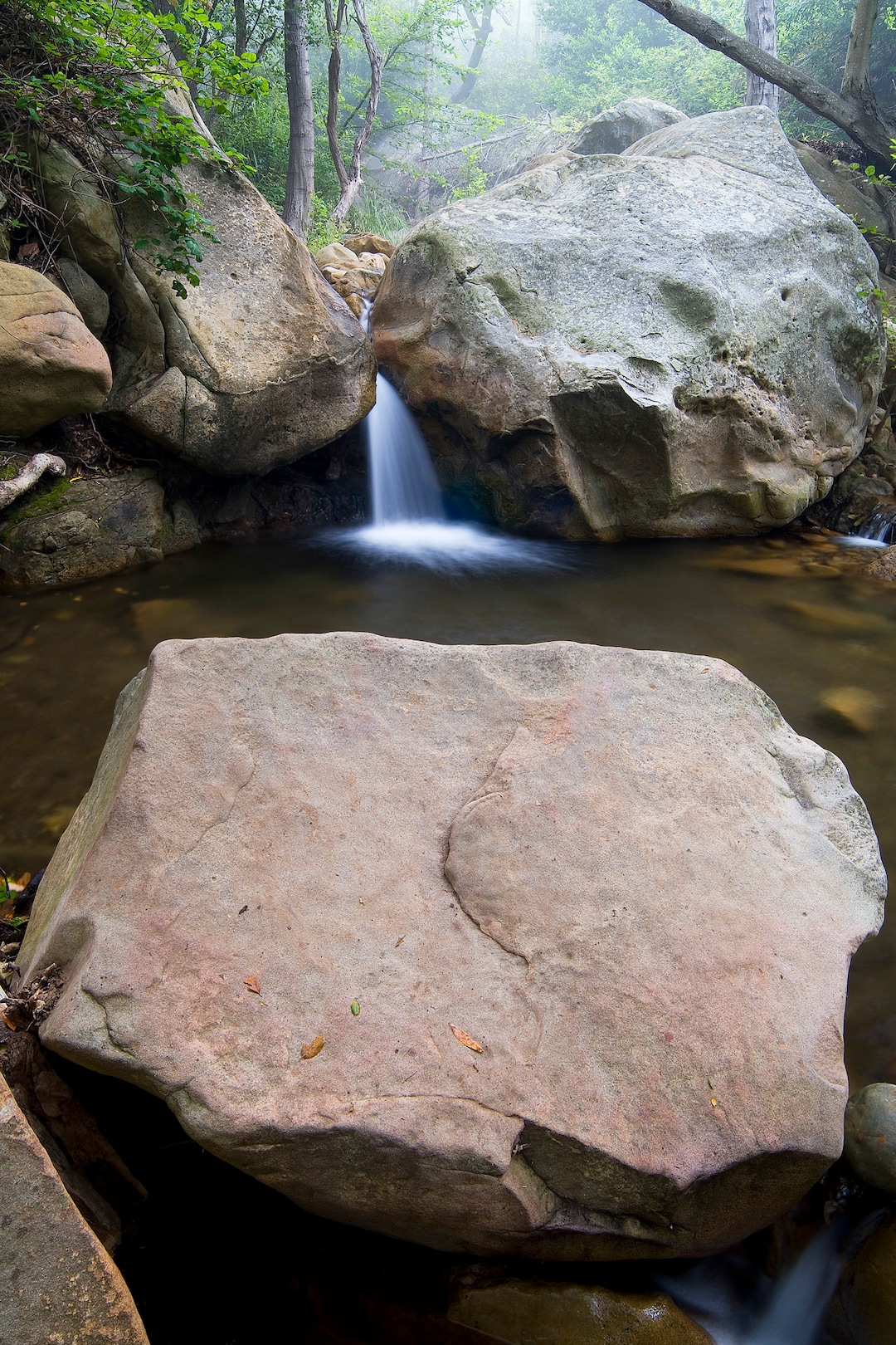 Waterfall Rattle Rattlesnake Canyon Waterfall, Santa Barbara California, Wall Art ...