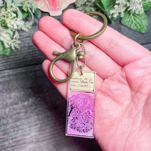 Fallopian Tube Microscope Slide Keychain: Histology Gynecology Gift