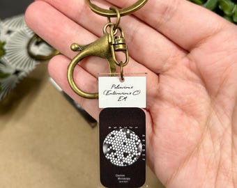 Llavero acrílico impreso con reproducción del virus de la polio (enterovirus C) - 2"