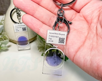 Pap Smear Clear Acrylic Printed Histology Keychain - 2"