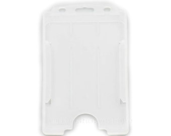 Strap Lanyard Reel Retractable Vertical o Horizontal Hard ID Card Holder Badge