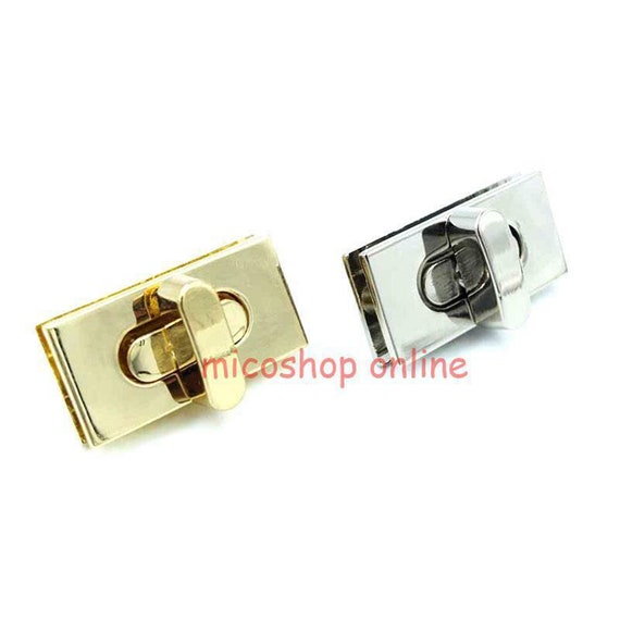 2 Sets ZI Closure Catch Tuck Lock For Leather Bag Case Clasp hangbag Purse Webbing Nylon Nickle