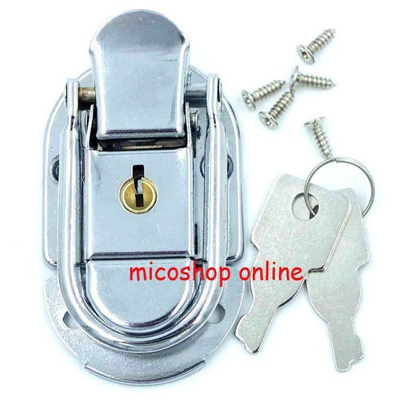 1 x PADLOCK LOCKABLE TOGGLE CATCH Locking Chest Suit Case Latch Lock Large