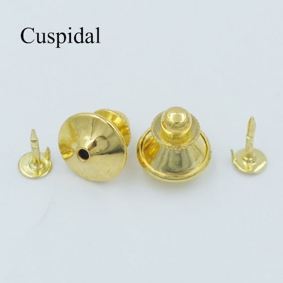 Locking Tie Tack guard Pin 4.5MM Pad Clutch Backs for Rock Biker Leather Chain