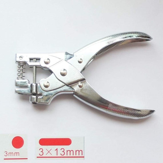 punch paper plastic hand card 5mm 3X13mm hole punch Pliers Hole Hand Held Steel