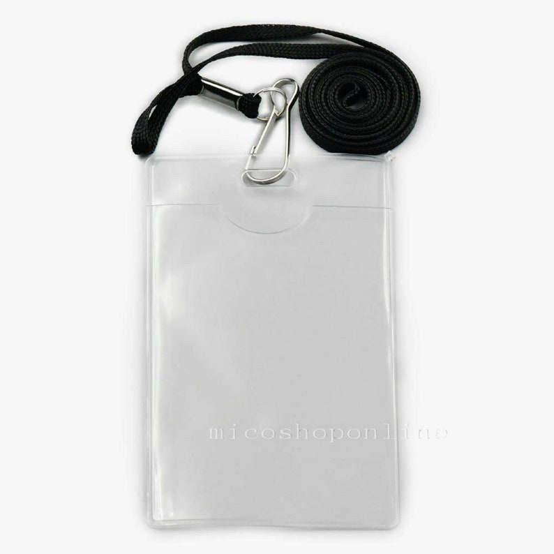 3 Pcs Business ID Card Badge Holder Vertical Office For Lanyard Reel Coffee Soft