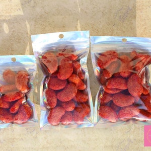 Mexican Dulces Enchilados Spicy Manguito Gummies Covered with Chamoy (extra). Chili Mango Gummies, Mexican Candy Bags, Pica Pica Candy Pack