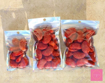 Mexican Dulces Enchilados Spicy Manguito Gummies Covered with Chamoy (extra). Chili Mango Gummies, Mexican Candy Bags, Pica Pica Candy Pack
