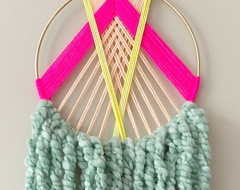 Eclectic Neon Art Wall Hanging - Hot Pink Decor