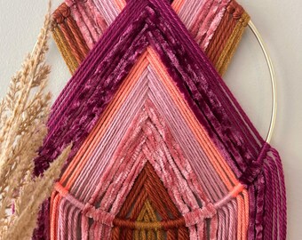 Burgundy Eclectic Wall Hanging
