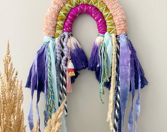 Ombré Dyed Eclectic Rainbow Wall Hanging