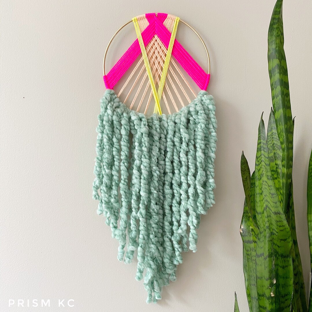 Eclectic Neon Art Wall Hanging Hot Pink Decor Etsy