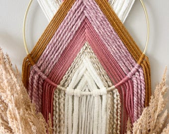 Mauve and Tan Wall Hanging | Nursery Decor Girl